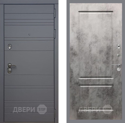 Входная металлическая Дверь Рекс (REX) 14 силк титан FL-117 Бетон темный в Подольск