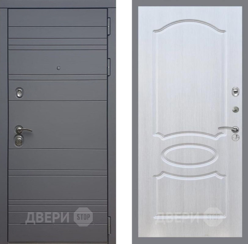Входная металлическая Дверь Рекс (REX) 14 силк титан FL-128 Лиственница беж в Подольск