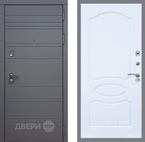 Входная металлическая Дверь Рекс (REX) 14 силк титан FL-128 Силк Сноу в Подольск