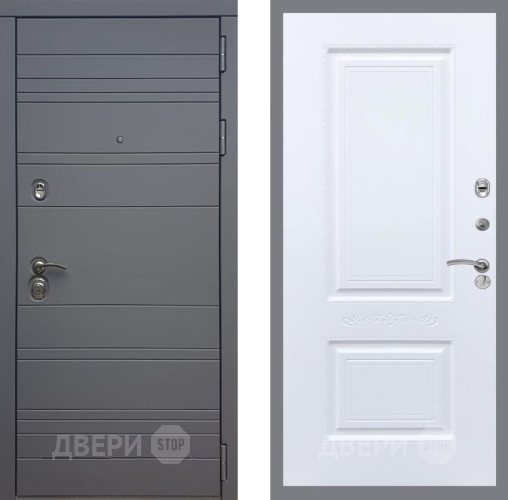 Входная металлическая Дверь Рекс (REX) 14 силк титан Смальта Силк Сноу в Подольск