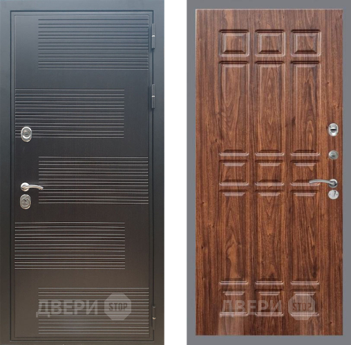 Входная металлическая Дверь Рекс (REX) премиум 185 FL-33 орех тисненый в Подольск