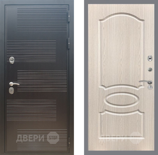 Входная металлическая Дверь Рекс (REX) премиум 185 FL-128 Беленый дуб в Подольск