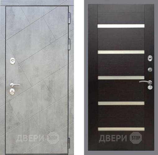 Входная металлическая Дверь Рекс (REX) 22 СБ-14 стекло белое венге поперечный в Подольск