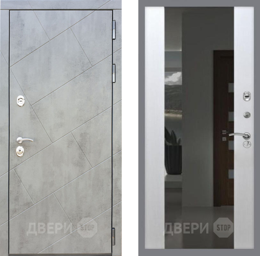 Входная металлическая Дверь Рекс (REX) 22 СБ-16 с Зеркалом Лиственница беж в Подольск