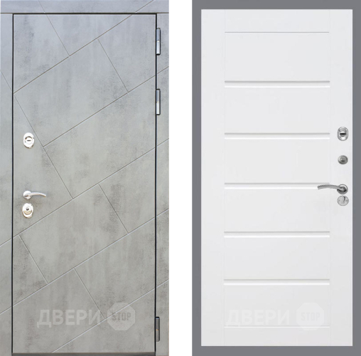 Входная металлическая Дверь Рекс (REX) 22 Сити Белый ясень в Подольск
