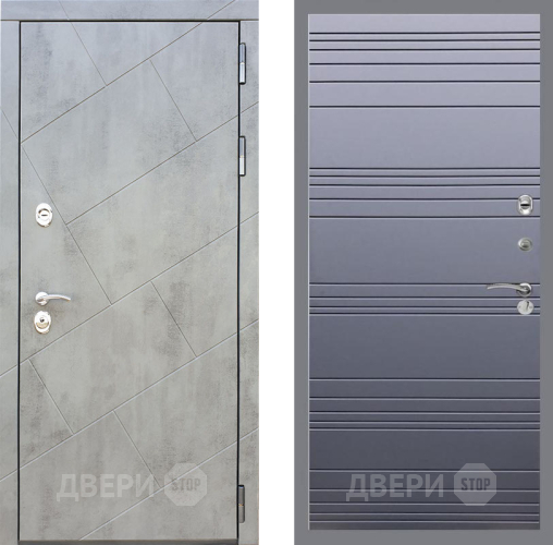 Входная металлическая Дверь Рекс (REX) 22 Line Силк титан в Подольск