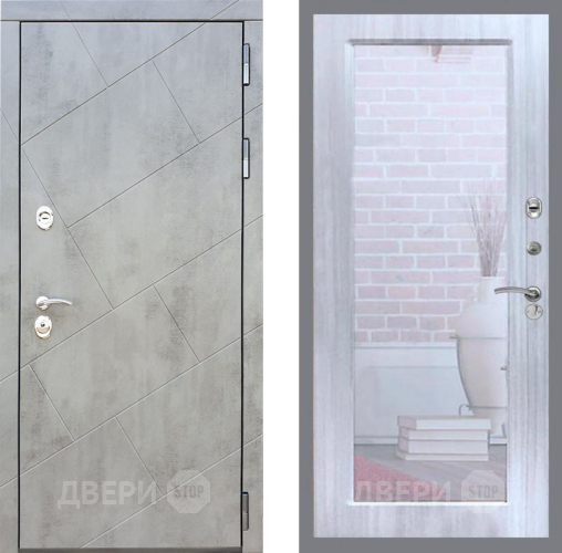 Входная металлическая Дверь Рекс (REX) 22 Зеркало Пастораль Сандал белый в Подольск