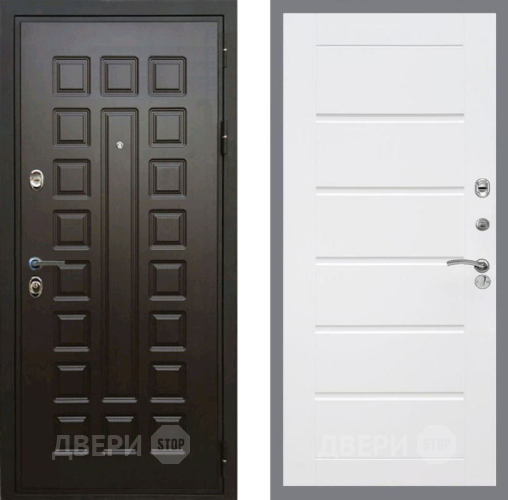 Входная металлическая Дверь Рекс (REX) Премиум 3к Сити Белый ясень в Подольск
