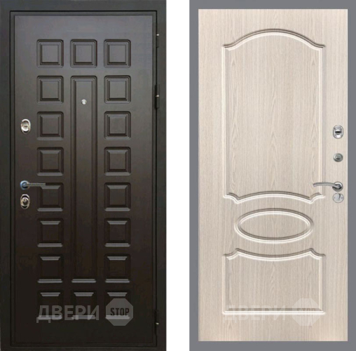 Входная металлическая Дверь Рекс (REX) Премиум 3к FL-128 Беленый дуб в Подольск