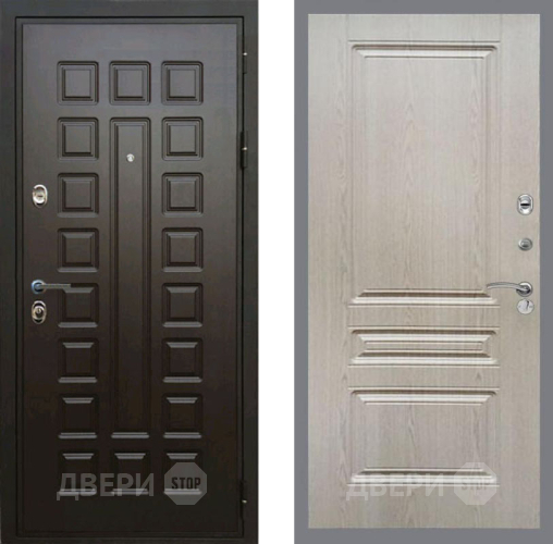 Входная металлическая Дверь Рекс (REX) Премиум 3к FL-243 Беленый дуб в Подольск