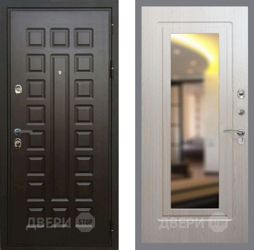 Входная металлическая Дверь Рекс (REX) Премиум 3к FLZ-120 Беленый дуб в Подольск