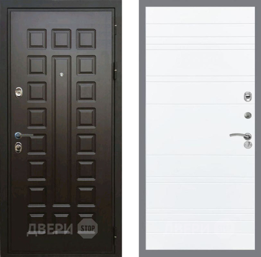 Входная металлическая Дверь Рекс (REX) Премиум 3к Line Силк Сноу в Подольск