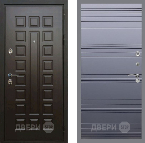 Входная металлическая Дверь Рекс (REX) Премиум 3к Line Силк титан в Подольск