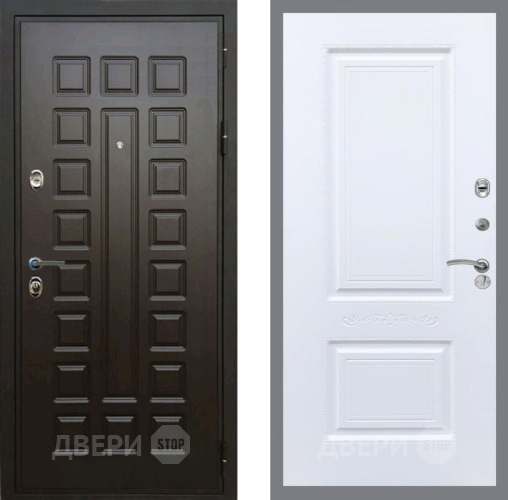 Входная металлическая Дверь Рекс (REX) Премиум 3к Смальта Силк Сноу в Подольск