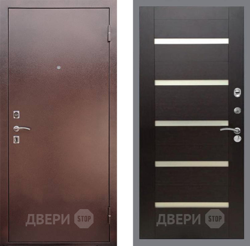 Входная металлическая Дверь Рекс (REX) 1 СБ-14 стекло белое венге поперечный в Подольск