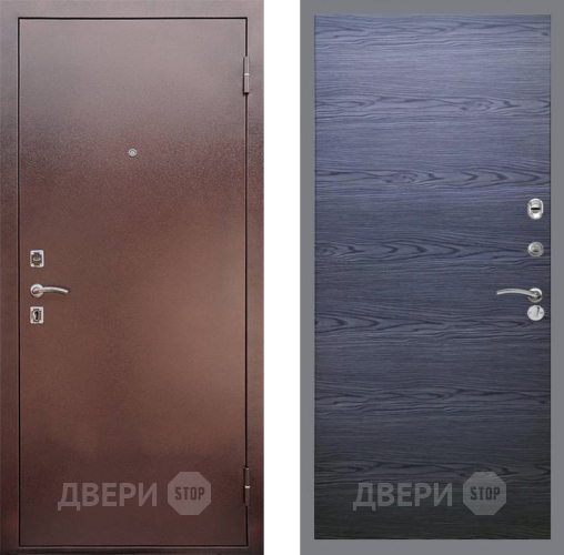 Входная металлическая Дверь Рекс (REX) 1 GL Дуб тангенальный черный в Подольск