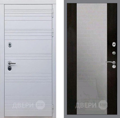 Входная металлическая Дверь Рекс (REX) 14 Силк Сноу СБ-16 Зеркало Венге в Подольск