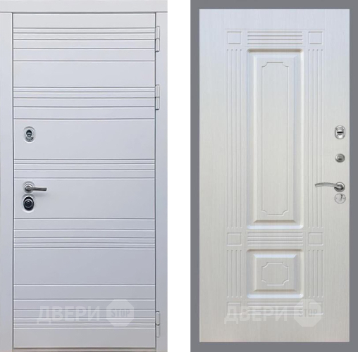 Входная металлическая Дверь Рекс (REX) 14 Силк Сноу FL-2 Лиственница беж в Подольск