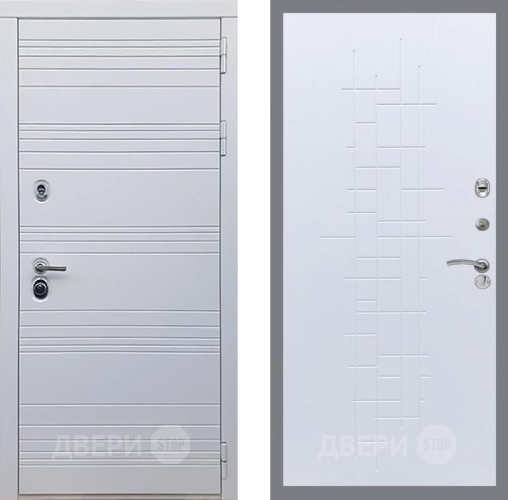 Входная металлическая Дверь Рекс (REX) 14 Силк Сноу FL-289 Белый ясень в Подольск