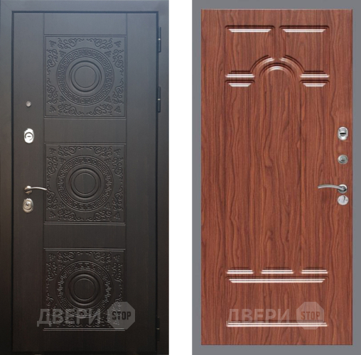 Входная металлическая Дверь Рекс (REX) 10 FL-58 орех тисненый в Подольск
