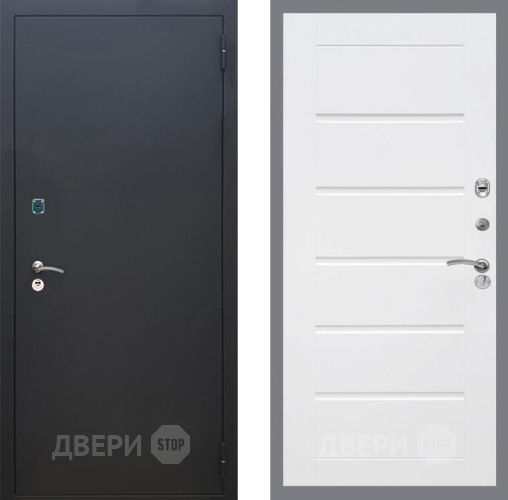 Входная металлическая Дверь Рекс (REX) 1A Черный Муар Сити Белый ясень в Подольск