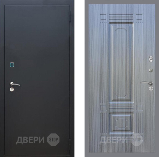 Входная металлическая Дверь Рекс (REX) 1A Черный Муар FL-2 Сандал грей в Подольск