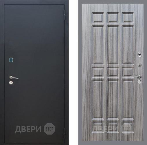 Входная металлическая Дверь Рекс (REX) 1A Черный Муар FL-33 Сандал грей в Подольск