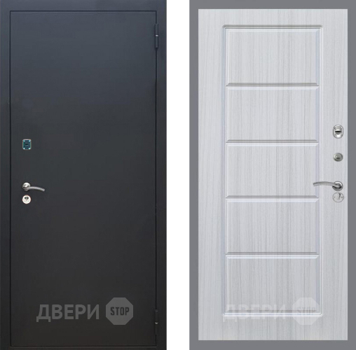 Входная металлическая Дверь Рекс (REX) 1A Черный Муар FL-39 Сандал белый в Подольск