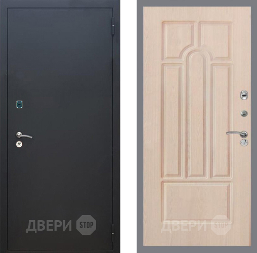 Входная металлическая Дверь Рекс (REX) 1A Черный Муар FL-58 Беленый дуб в Подольск