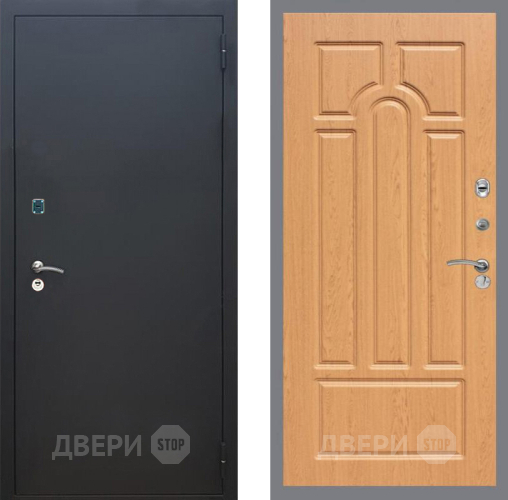 Входная металлическая Дверь Рекс (REX) 1A Черный Муар FL-58 Дуб в Подольск