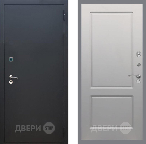 Входная металлическая Дверь Рекс (REX) 1A Черный Муар FL-117 Грей софт в Подольск
