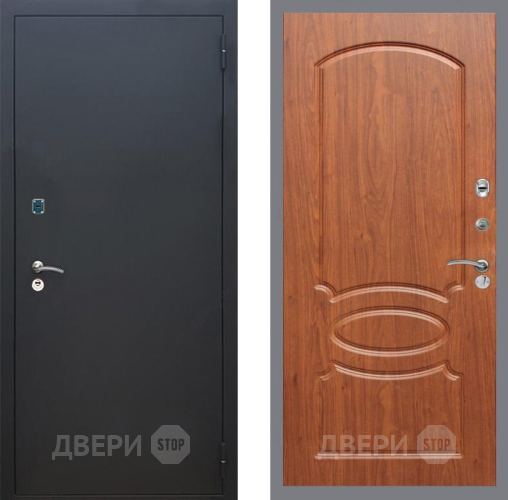 Входная металлическая Дверь Рекс (REX) 1A Черный Муар FL-128 Морёная берёза в Подольск