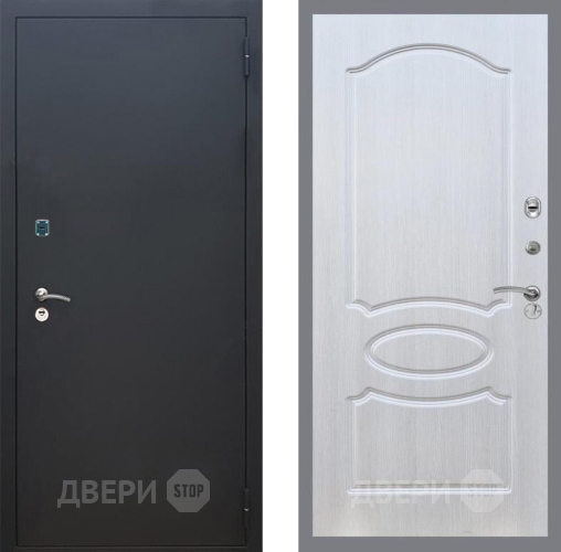 Входная металлическая Дверь Рекс (REX) 1A Черный Муар FL-128 Лиственница беж в Подольск