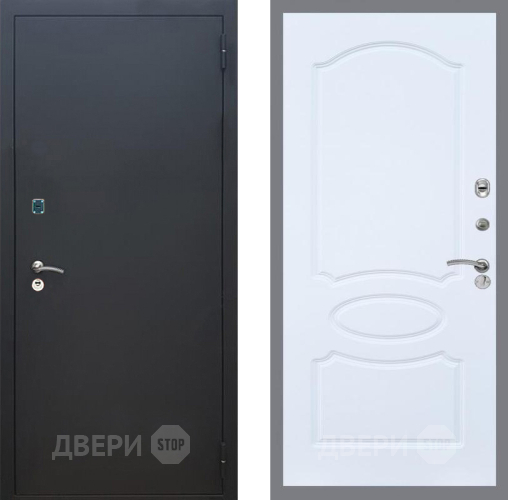 Входная металлическая Дверь Рекс (REX) 1A Черный Муар FL-128 Силк Сноу в Подольск