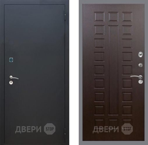 Входная металлическая Дверь Рекс (REX) 1A Черный Муар FL-183 Венге в Подольск