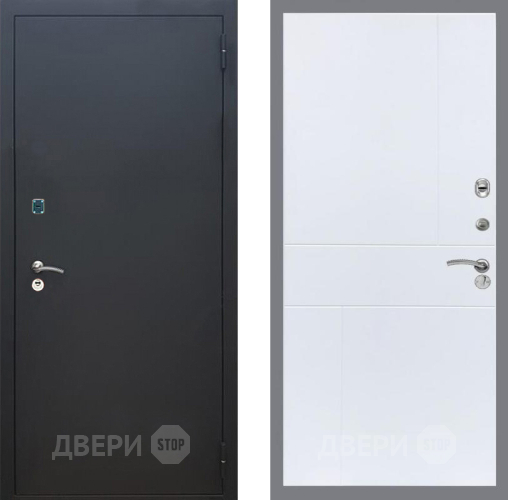 Входная металлическая Дверь Рекс (REX) 1A Черный Муар FL-290 Силк Сноу в Подольск