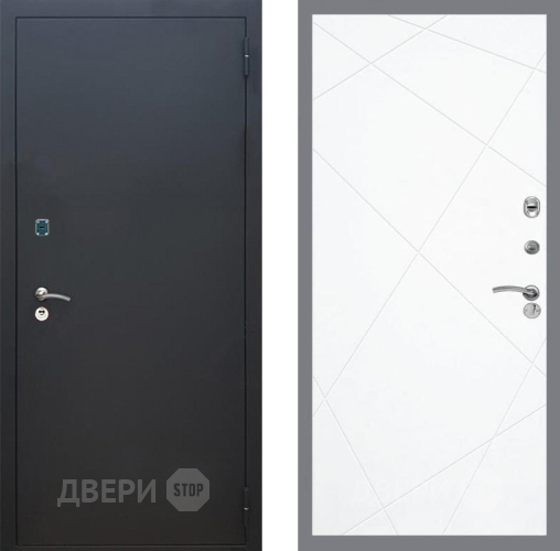 Входная металлическая Дверь Рекс (REX) 1A Черный Муар FL-291 Силк Сноу в Подольск