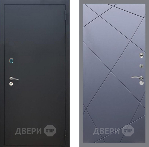 Входная металлическая Дверь Рекс (REX) 1A Черный Муар FL-291 Силк титан в Подольск