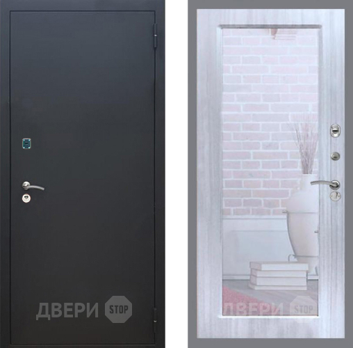 Дверь Рекс (REX) 1A Черный Муар Зеркало Пастораль Сандал белый в Подольск