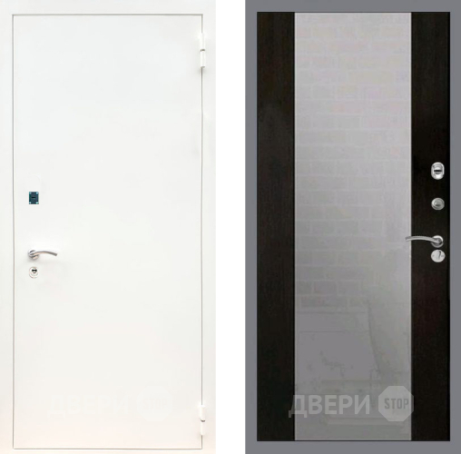 Дверь Рекс (REX) 1А Белая шагрень СБ-16 Зеркало Венге в Подольск