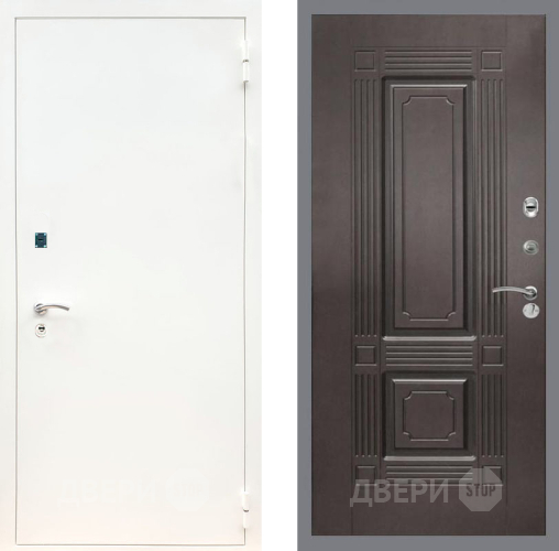 Входная металлическая Дверь Рекс (REX) 1А Белая шагрень FL-2 Венге в Подольск