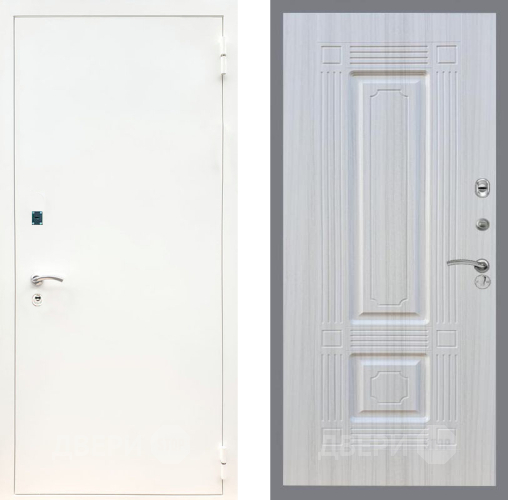 Входная металлическая Дверь Рекс (REX) 1А Белая шагрень FL-2 Сандал белый в Подольск