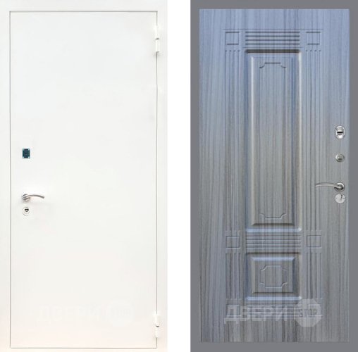 Входная металлическая Дверь Рекс (REX) 1А Белая шагрень FL-2 Сандал грей в Подольск