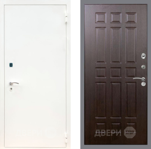 Входная металлическая Дверь Рекс (REX) 1А Белая шагрень FL-33 Венге в Подольск