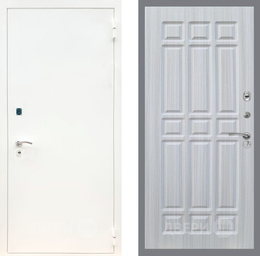 Входная металлическая Дверь Рекс (REX) 1А Белая шагрень FL-33 Сандал белый в Подольск
