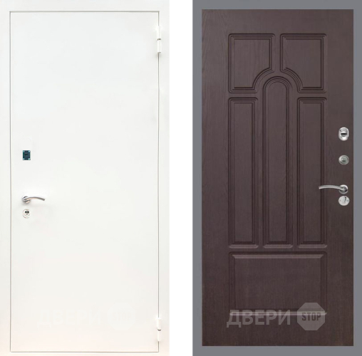 Входная металлическая Дверь Рекс (REX) 1А Белая шагрень FL-58 Венге в Подольск