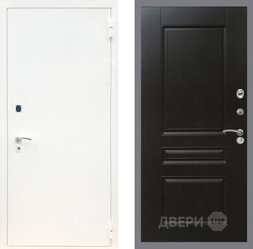 Входная металлическая Дверь Рекс (REX) 1А Белая шагрень FL-243 Венге в Подольск