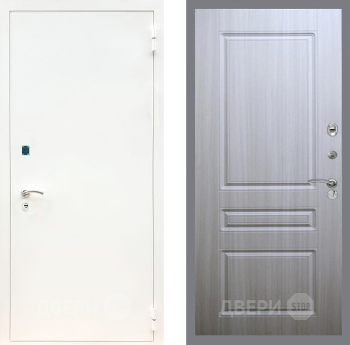 Входная металлическая Дверь Рекс (REX) 1А Белая шагрень FL-243 Сандал белый в Подольск