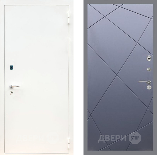 Входная металлическая Дверь Рекс (REX) 1А Белая шагрень FL-291 Силк титан в Подольск