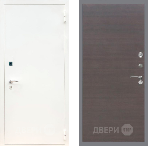 Входная металлическая Дверь Рекс (REX) 1А Белая шагрень GL венге поперечный в Подольск